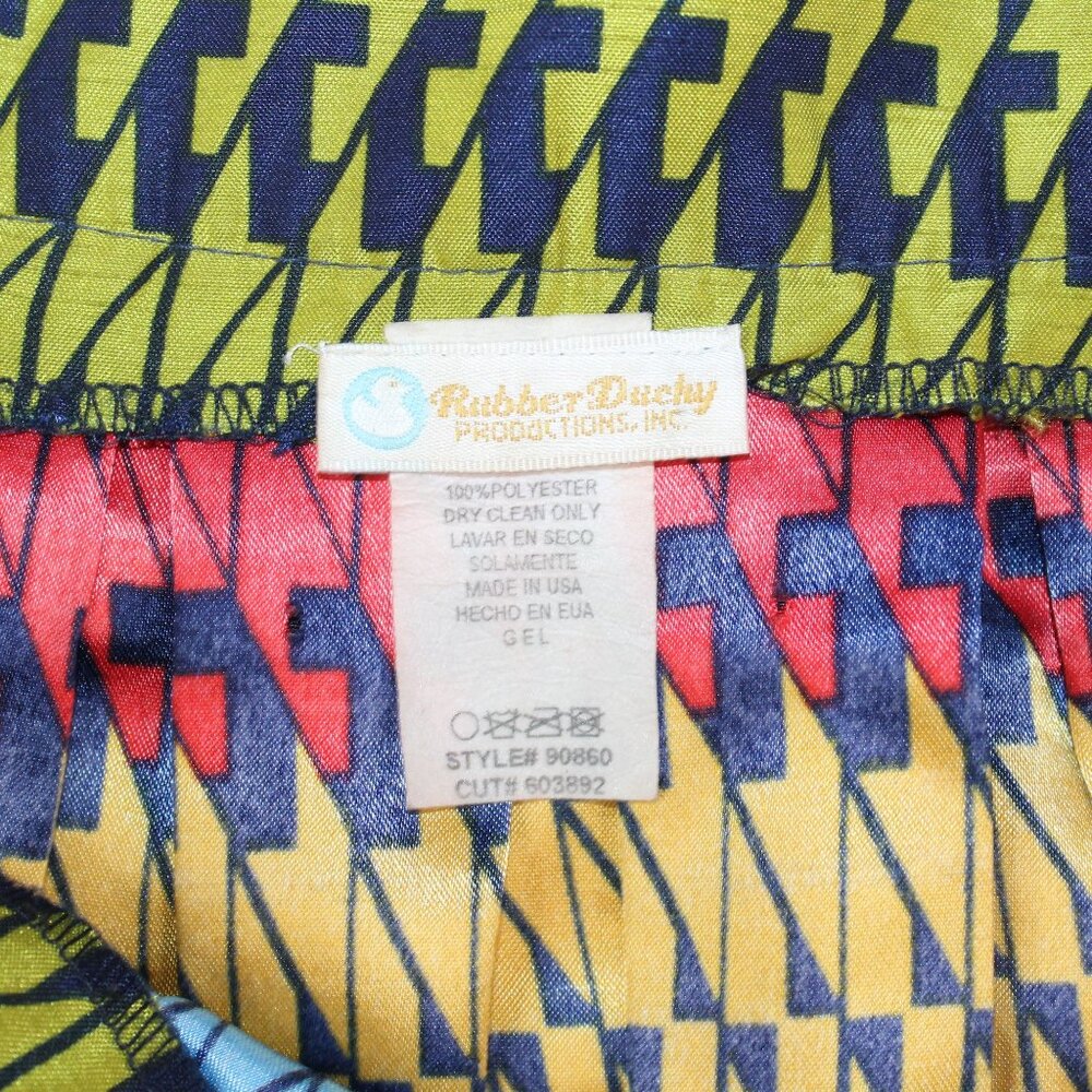 VTG Rubber Ducky Productions Womens Sz 0 Multicolored Geometric Pattern Skirt - Picture 7 of 7